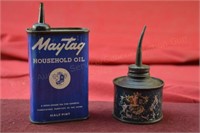 (2) Maytag Oil Cans