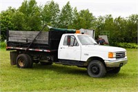 1989 (?)  FORD F350 DUMP TRUCK-NO OWNERSHIP