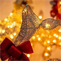 Lighted Glitter Christmas Deer Holiday Decoration