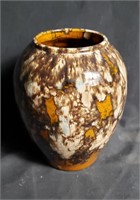 Vintage Brush McCoy pottery brown onyx glazed vase