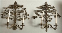 F - PAIR OF CANDLE WALL SCONCES (C11)