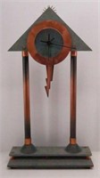 Artist Signed Modern Design Metal/Copper Clock