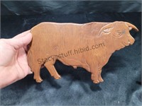 Wood Cow Wall Plaque