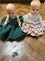 TWO 8 IN VOGUE BABY DOLLS, PAINTED EYES,  DOLLS
