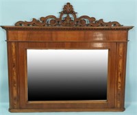 19th CENTURY FRENCH OVERMANTLE BEVELED MIRROr