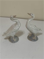 (2) Lladro Geese, 4 1/2" tall