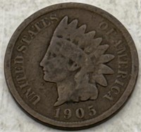 (E) 1905 Indian Head 1 Cent Coin