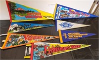 W - LOT OF 7 COLLECTIBLE PENNANTS (H29)