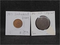 Large Cent & 1903 Indian Head Penny