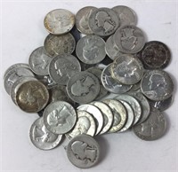 Roll of 90% Silver Washington Quarters $10 Face