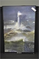1997 Steve Bloom Lighthouse & Stormy Sea Photo
