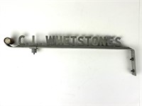 Vintage aluminum mailbox name plate