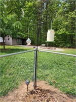 Double yard hook. Hummingbird feeder included but