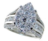 14kt Gold Pear Cut 3.50 ct Diamond Ring