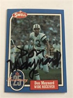 Swell HOF Don Maynard Signed Card JETS