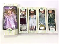 5 Collector Dolls by Seymour Mann