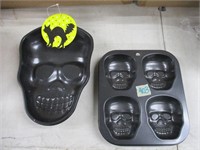 COLLECTION OF SKULL BAKING SHEETS