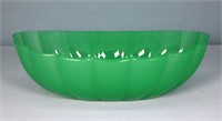 Signed Frederic Carder Green Jade Glass Bowl