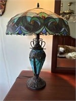 Mosaic lamp w/ ornate detail