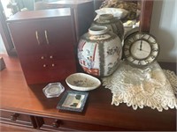Jewelry box and large vase