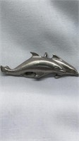 Pewter dolphin pendant