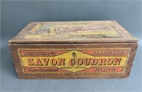 French Savon Goudron Wooden Soap Box