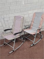 2 Folding rocking chairs