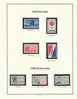 USA 1959-60 Airmails Stamp sheet C53 - C59