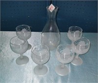 Glass Wine Set