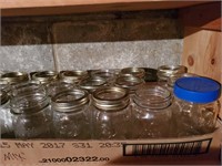 Assorted canning jars