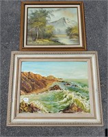 R- (2) Framed Mountain Scenes