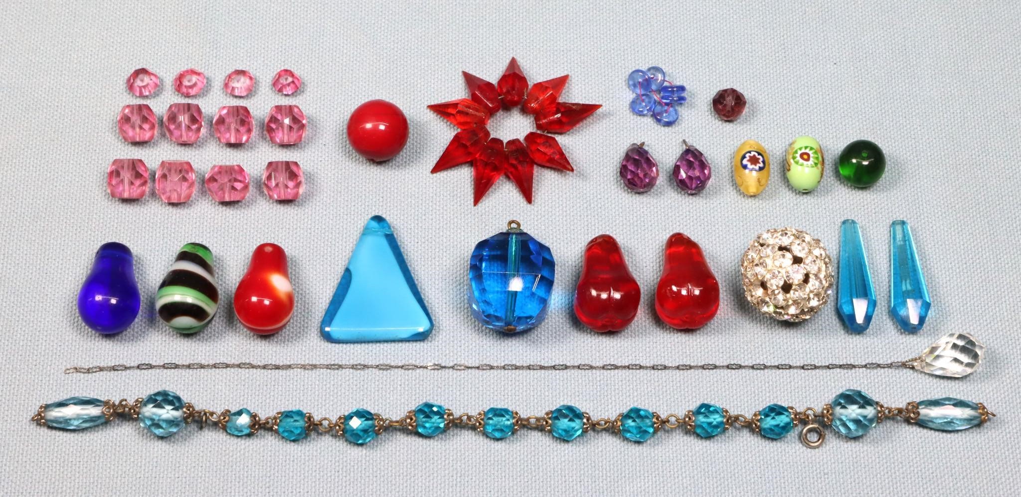 Group of Czech Glass Jewelry Beads