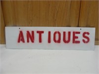 Painted ANTIQUES Sign