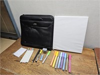 Brief Case +Binder +Markers +Paint Pens +Magnets++