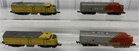 4 N scale train engines; Rapido and Trix