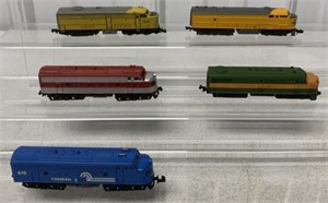 5 N scale train engines; Trix, Rapido, Atlas, etc