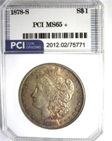 1878-S Morgan MS65+ LISTS $550