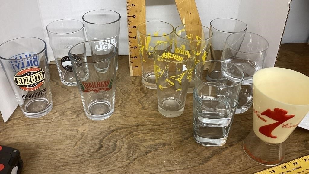 Logo beer and liquor glasses