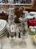 6 Antique Oil Lamps