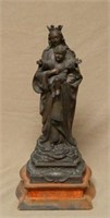 Early Virgin Mary and Christ Child Bronze.
