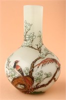 Chinese Enamel Peking Glass Vase,