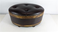 Leather upholstered Ottoman