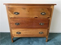 Vintage Knotty Pine Solid Wood Chest of Drawers