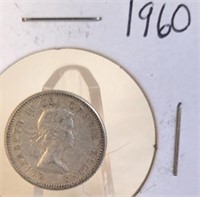 1960 Elizabeth II Canadian Silver Dime