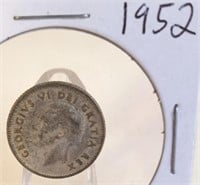 1952 Georgivs VI Canadian Silver Dime