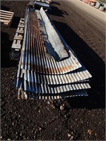 Used corrugated steel panels; approx. 26"x130";