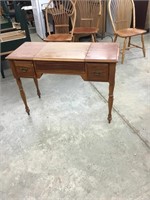 Cherry two drawer vanity with lift top. 18 x 42 x