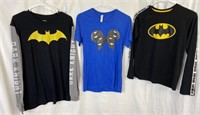 3 Batman Tshirts- Adult Small & Large