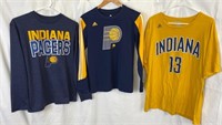 3 Pacers Tshirts-2 Youth Large and 1 2X