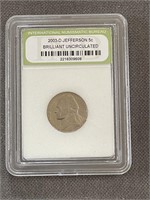 2003 D Jefferson Brilliant Uncirculated Nickel